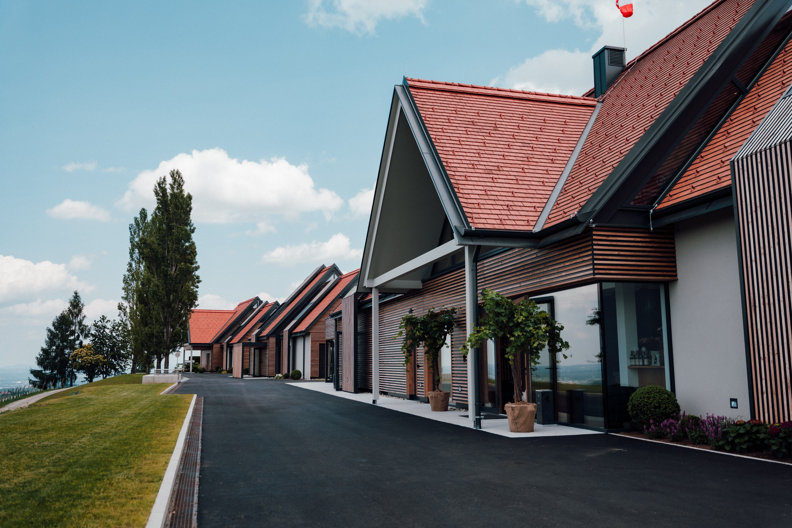Ankunft am Weingut in Steinbach, Gamlitz